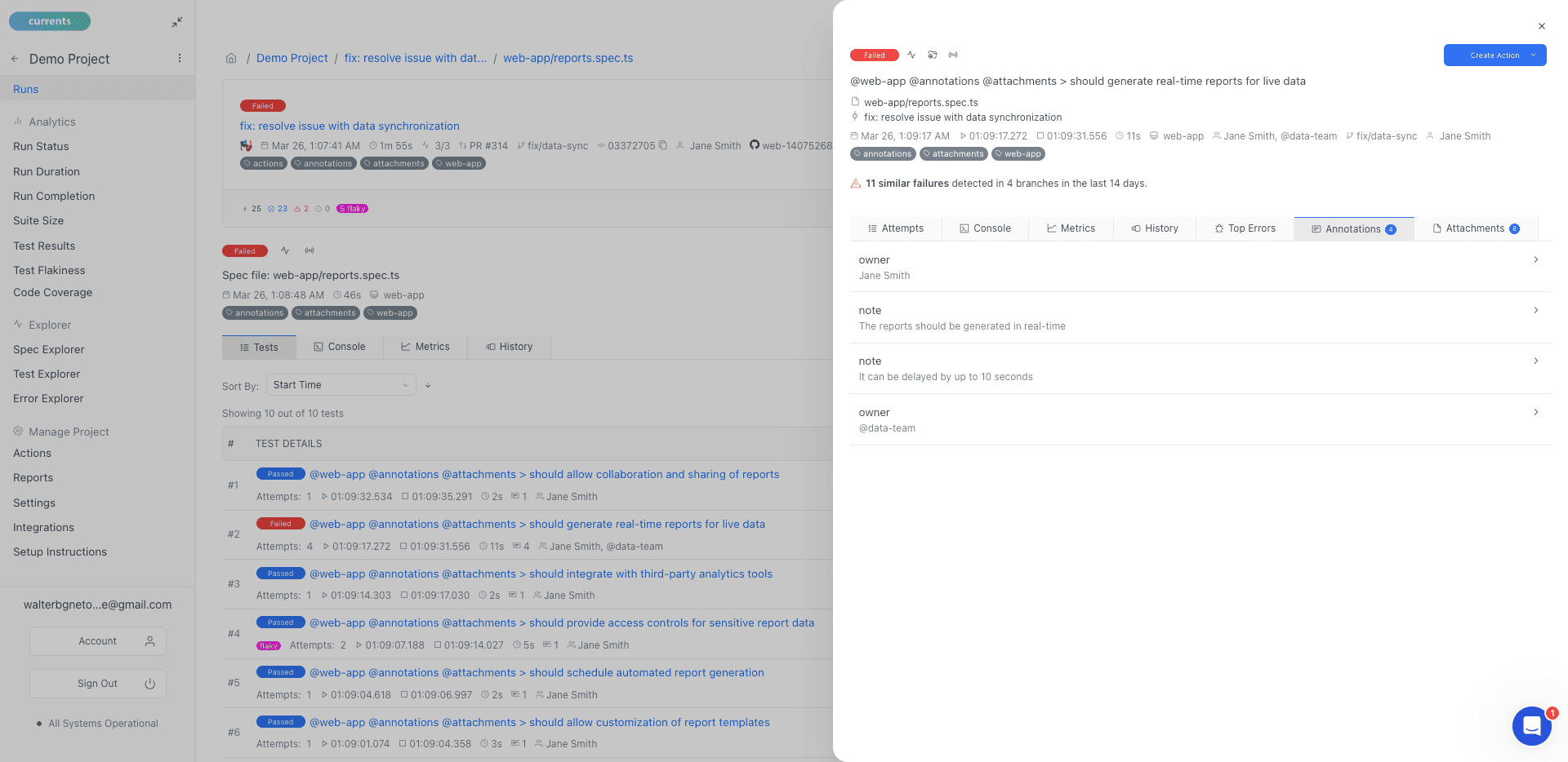 Test Detail: Annotations