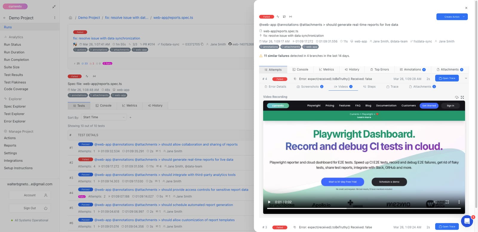 Test Details: Attempt Videos