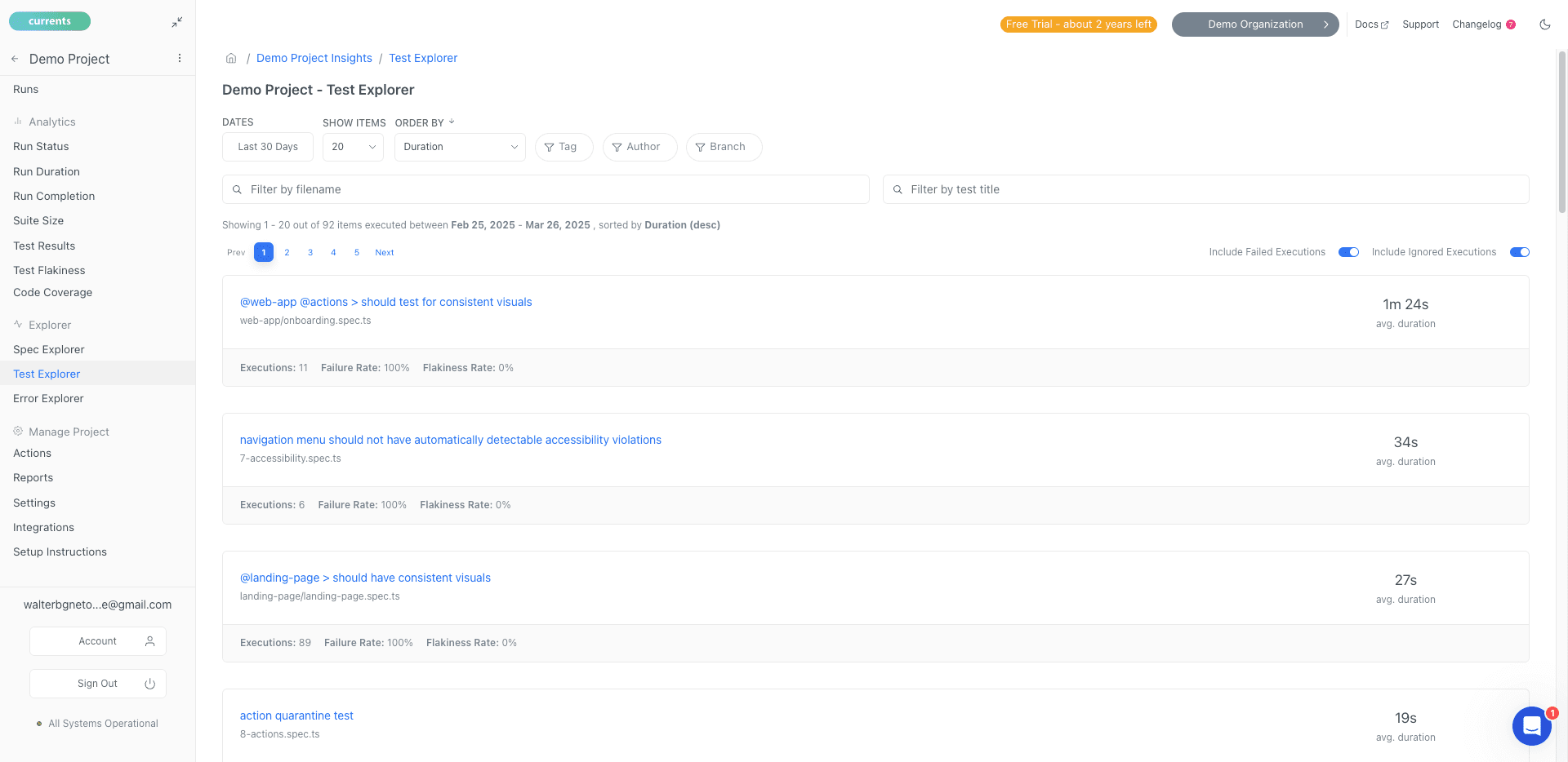 Explorer: Tests