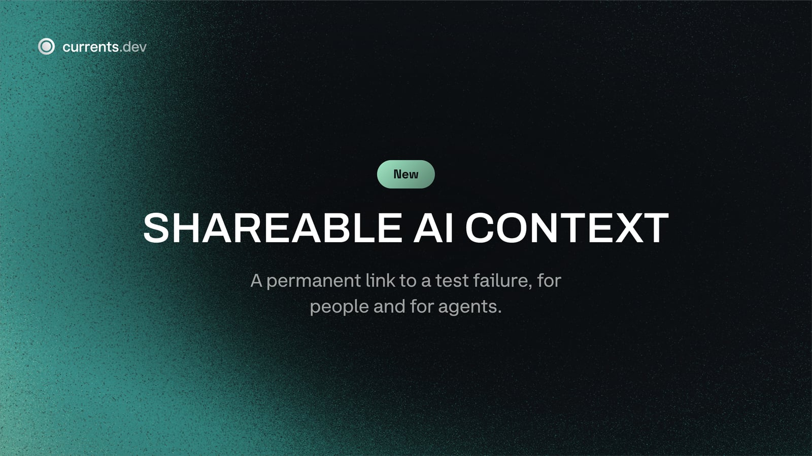Shareable AI context for test failures